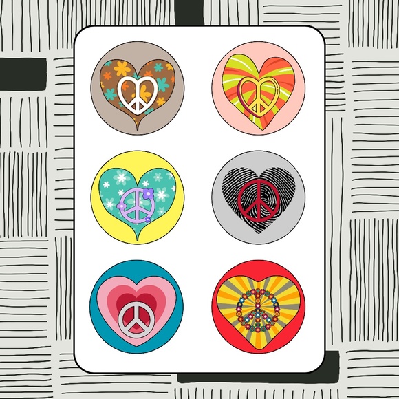Heart Translucent Stickers ( Not 100% Transparent ) ( 27 Stickers ) - Picture 8 of 8
